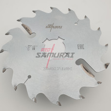 Пильный диск для многопильных станков с подрезными ножами RED SAMURAI 200x40x2.2/1.6x16+2 WZ