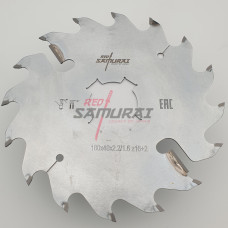 Пильный диск для многопильных станков с подрезными ножами RED SAMURAI 180x40x2.2/1.6x16+2 WZ
