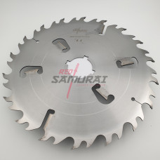Пильный диск для многопильных станков с подрезными ножами RED SAMURAI 450x75x4.6/3.0 z18+18+6